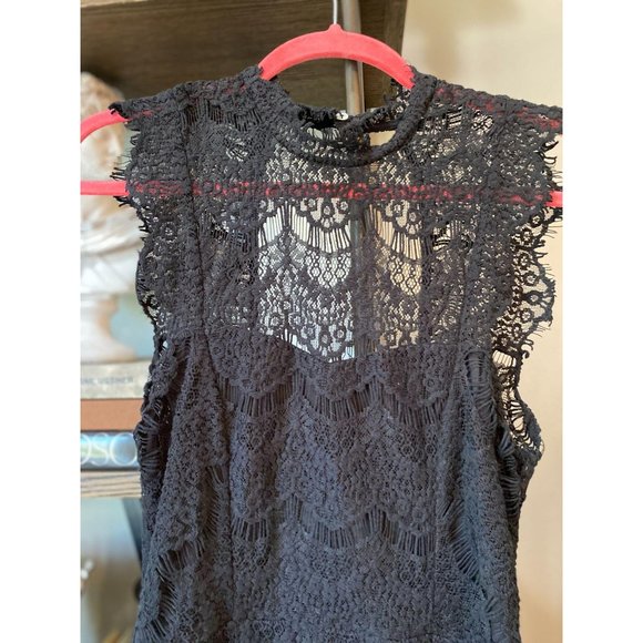 NWT Free People Daydream Lace Mini Dress Black XS - Picture 9 of 11